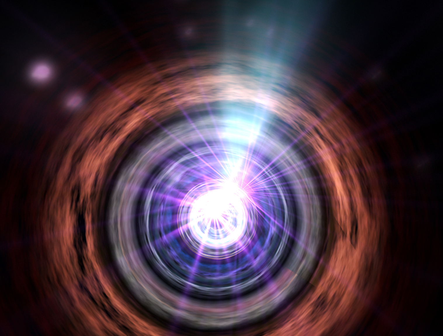 Cosmic Lens Caught Bending Bright Gamma-Ray Burst, a Space First